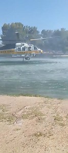 Video of Los Angeles County Fire Department Copter 22 dipping into the lake at Apollo Park to fight the Columbia Fire in Antelope Acres today. The fire was stopped at 388 acres. Video Credit: Adam Claude | AV Scanner News - Page