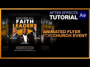 Animated church flyer tutorial in After effects | After Effects Tutorial