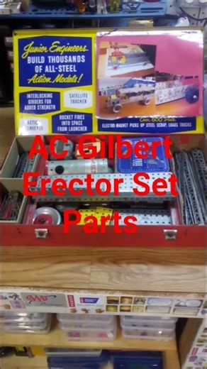 A.C. Gilbert Erector Set Parts.