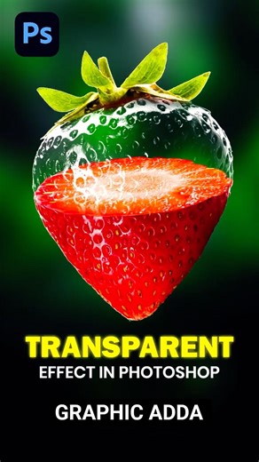 Make Transparent Effect in Photoshop 😱 | Easy Trick | #Photoshop #Shorts