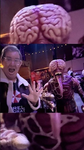 Meeting a Licker from Resident Evil Show at Universal Horror Unleashed