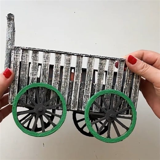 18K views · 361 reactions | Creating a Decorative Cart from Cardboard with Your Own Hands | Diy Craft Ideas | Facebook