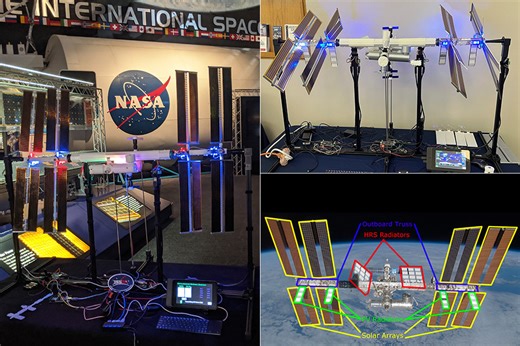 3D-Printed ISS MIMIC is a 1:100 Scale Model of the International Space Station That Runs Off Live Data