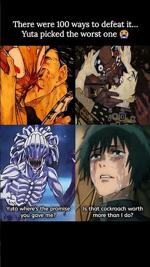 Yuta's Wild 💋 Way To Kill a Cockroach (JJK Season 3) 😭 #jujutsukaisen #anime #shorts
