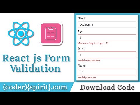React js Form Validation Example Using React-Hook-Form Library
