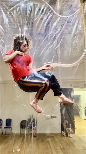 Vacuum Pack Human Art 😱 | Shrink Performative Art Explained #shorts