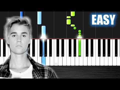 Justin Bieber - Sorry - EASY Piano Tutorial by PlutaX - Synthesia