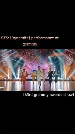 BTS: (Dynamite) performance at grammy (63rd grammy awards show)#bts #btsarmy #btsallmembers #forever