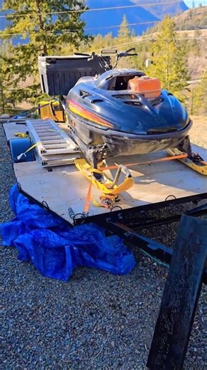 Fixing the old snowmobile sled trailer