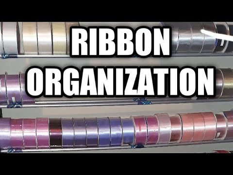 Ribbon roll organization, ribbon storage, using a shoe rack