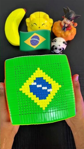 Brazil World Cup Hype! 🇧🇷 21x21 Rubik's Cube Magic ⚽