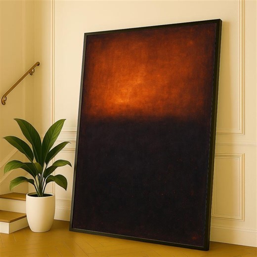 Mark Rothko Inspired Orange and Brown Canvas Bold Color Field Painting for Contemporary Homes - Etsy