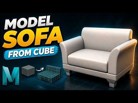 Maya Tutorial | How to Model a Sofa from a Cube