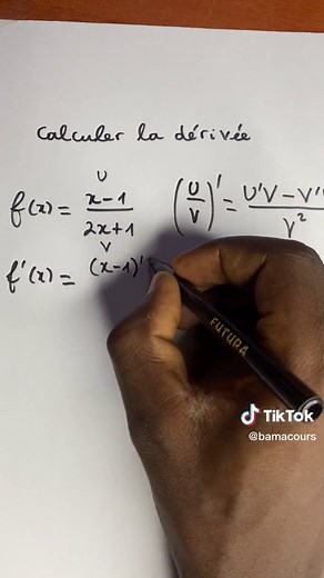 Exercice de maths niveau 1ère: Calcul de la dérivée d’une fonction rationnelle