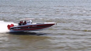 We mean it when we say the world's fastest outboard center console 😎 #100 #fountainpowerboats #centerconsolesonly #centerconsole #speed #crusing #BoatLife | Fountain Powerboats