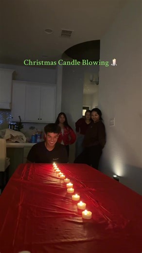 Christmas Candle Blowing Game for Family Fun