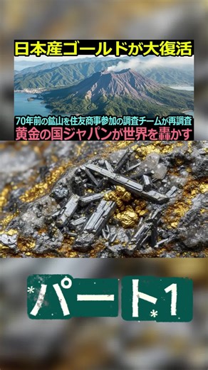 日本産ゴールド復活！70年ぶりの衝撃発見