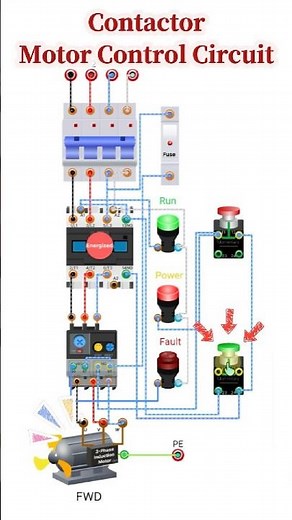 Contactor Motor Control Circuit with Overload Relay | Start Stop Motor Control Circuit #electrical