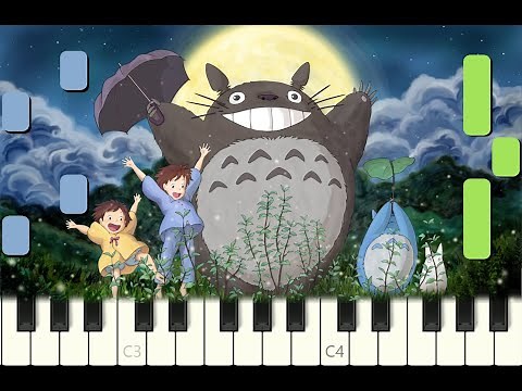 piano tutorial "TONARI NO TOTORO" My Neighbor Totoro, Joe Hisaishi, with free sheet music