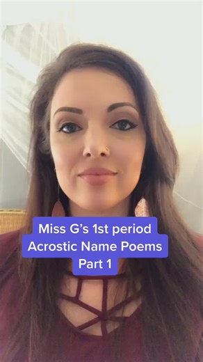 Inspirational Acrostic Name Poems for Students