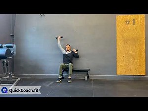 Dumbbell Alternating Seated Overhead Press | Exercise Demo | Coaching Software | QuickCoach