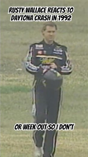 1992 - Rusty Wallace Reacts to Daytona Crash