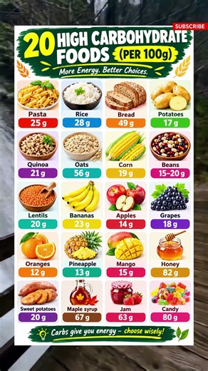 20 High-Carb Foods You Should Know 🍚