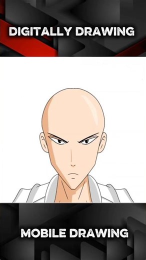 Saitama Digital Art: One Punch Man 👊🔥 #Shorts #ViralArt