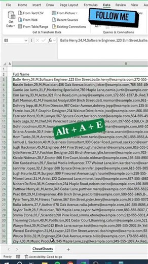 👉 Text to Columns in 2 Seconds | Fastest Excel Shortcut Trick | Separate Data Instantly #tips