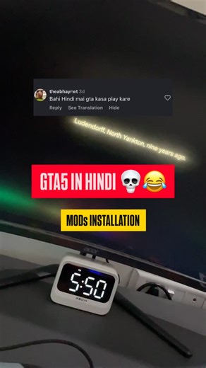 SORAV ARORA | GamerBoi on Instagram: "GTA IN HINDI 😍‼️ #gta #mods #gta5 #viral #trending"