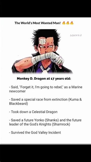 THE WORLD'S MOST WANTED MAN Monkey D. Dragon #onepiece #luffy ‪@EDITOR1_PARTH‬