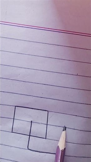 Easy 3D Cube Drawing with Pencil