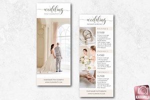 Wedding Photography Price List Template: Rack Card Flyer (PSD) - Etsy