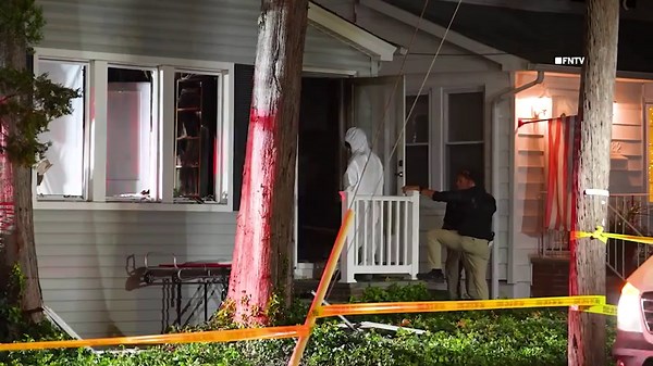 FDNY paramedic’s dad found chained, killed in Queens house fire with wife — as video shows mystery man entering home