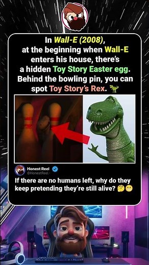 Wall-E Toy Story Easter Egg You Probably Missed! (2008 Pixar Detail) 🦖 #shorts