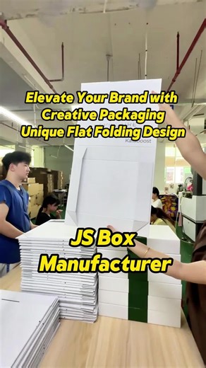 Personalized folding gift box for fashion garments, colorful printing with UV pattern, flat pack can easily ship and store , support any size and any design , MOQ is 1000pcs. #giftbox #packagingsupplies #custompackaging #packagingdesign #packagingsolutions #foldablebox #flatpack #creativepackaging #whitebox #fashiongarment #clothingbrand #handbag #hautecouture #europe #france #jsbox