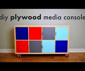 How to Build a DIY Plywood Media Console // Limited Tools Build