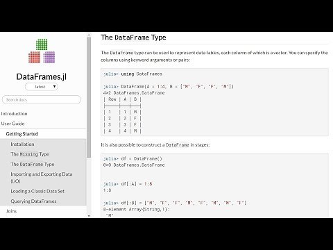 Intro to Julia DataFrames