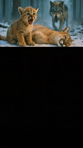 ash a six year old grey wolf stands frozen in a small clearing surrounded by towering pines in the Colorado Rockies before her lies a scene that mirrors her worst nightmare the fresh corpse of a female mountain lion blood still warm and pooling in the October snow and beside the body an eight week old Puma cub crying over his dead mother the same hunters who poisoned her entire pack six weeks ago have struck again every instinct in her body screams rival enemy threat for years she defended terri