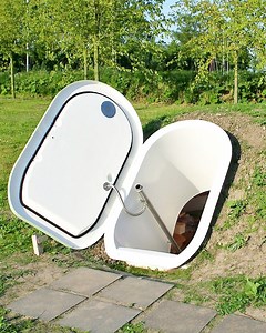 3.8M views · 23K reactions | In der Kälte konservieren, ohne Strom : Das ist das Konzept von Groundfridge Bereits käuflich, benötigt man dennoch fast 15’000€... und einen Garten. #kuehlschrank #erfindung #design #strom #nachhaltig #umwelt #idee #garten | Kapaw | Facebook