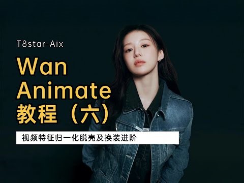 Ai动画169-Wan Animate教程（六）视频特征归一化脱壳及换装进阶，新版Relight模型，KJ新版LightX2V，SecNodes更新-T8 Comfyui