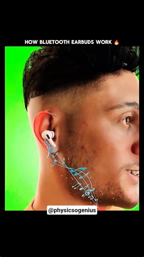 How Bluetooth Earbuds Work 🎵 #music #physicsogenius #earphone #earbuds #facts