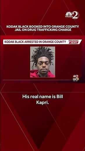 Rapper Kodak Black booked into Orange County Jail