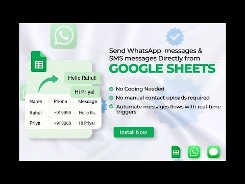 Send Whatsapp Message directly from google sheet | No Coding is needed