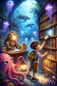 Underwater Library of Wonders— NO PREP ESL Speaking & Writing (Beginner - Adv)