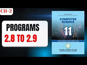 Chapter 2 |Program 2.8|Program 2.9|Python programming|First Year Computer Science 2025