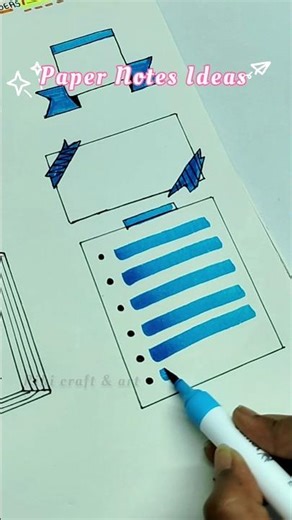 Easy paper notes ideas #shorts #papercraft #art #craft