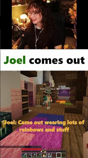 Joel comes out #hermitcraft #geminitay #smallishbeans
