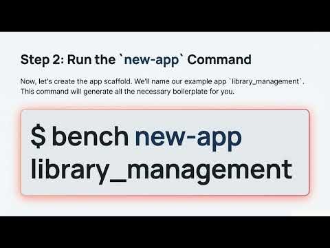 Create Your First Frappe App 🚀 | Step-by-Step Bench Tutorial