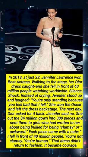 Jennifer Lawrence Turns an Oscars Fall Into a Message of Courage